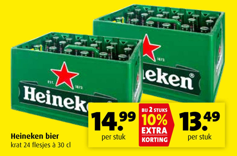 Heineken   krat bier folder aanbieding bij  Boni - details