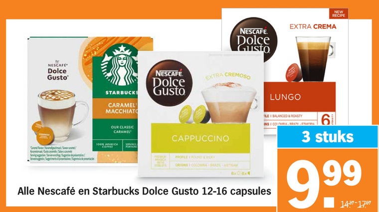 Starbucks   dolce gusto capsules folder aanbieding bij  Albert Heijn - details