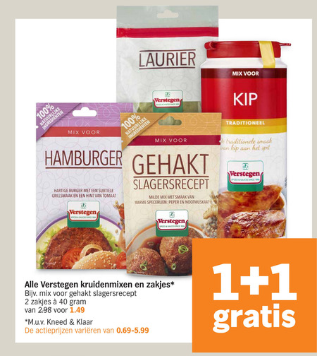 Verstegen   kruiden folder aanbieding bij  Albert Heijn - details