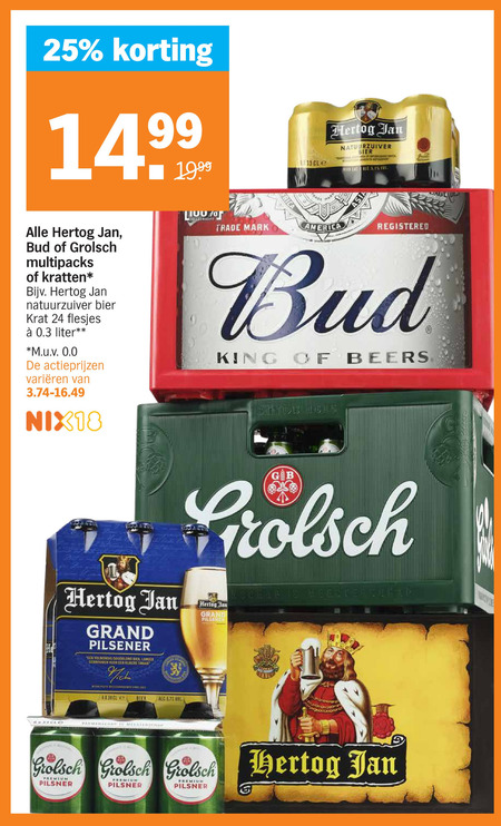 Hertog Jan   blikje bier, speciaalbier folder aanbieding bij  Albert Heijn - details