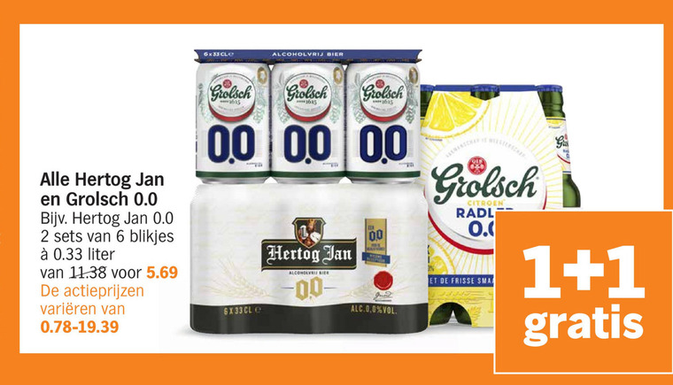 Grolsch   alcoholvrij bier folder aanbieding bij  Albert Heijn - details