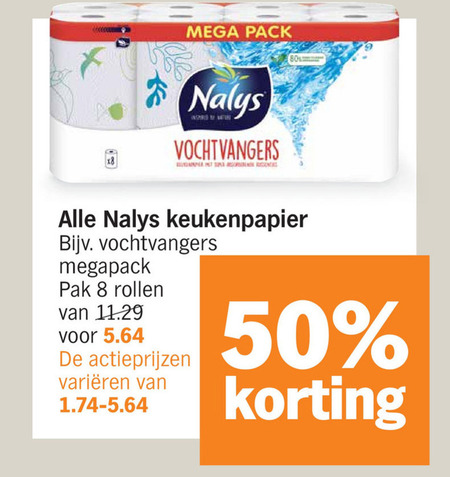 Nalys   keukenpapier folder aanbieding bij  Albert Heijn - details