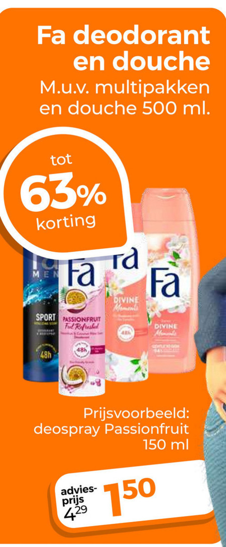 Fa   deodorant, douchegel folder aanbieding bij  Trekpleister - details