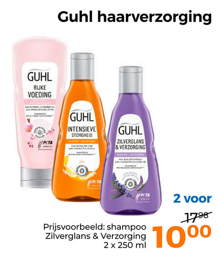 Guhl   shampoo, conditioner folder aanbieding bij  Trekpleister - details