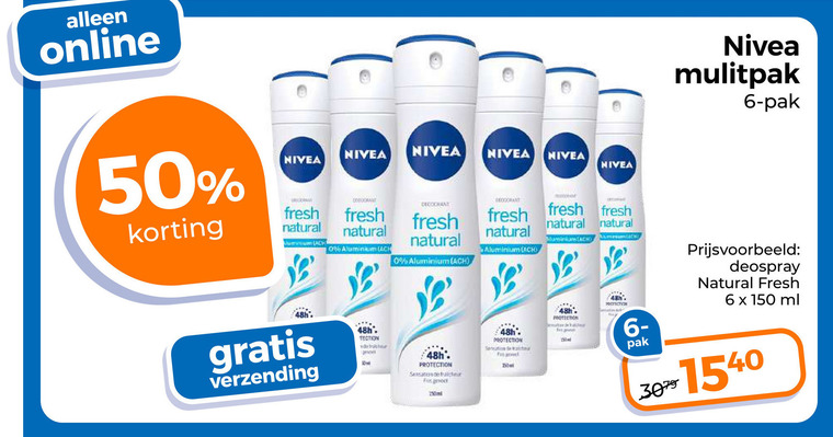 Nivea   deodorant folder aanbieding bij  Trekpleister - details