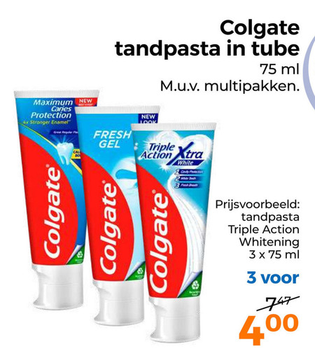 Colgate   tandpasta folder aanbieding bij  Trekpleister - details