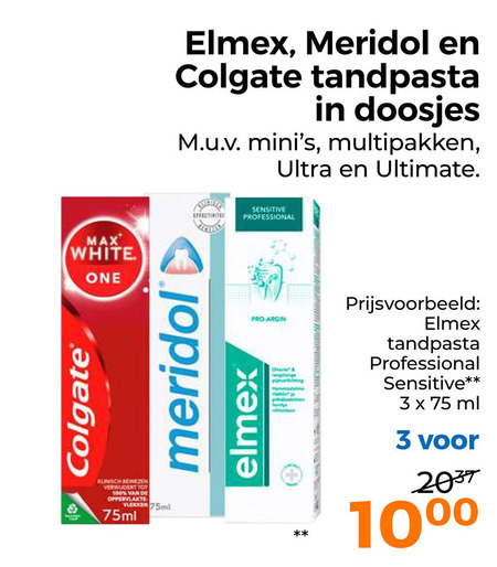 Colgate   tandpasta folder aanbieding bij  Trekpleister - details