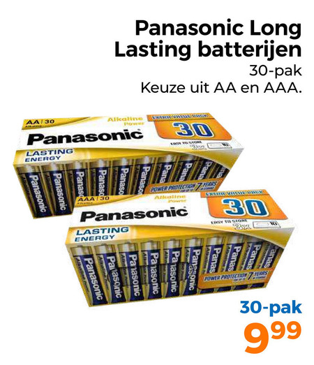 Panasonic   batterij folder aanbieding bij  Trekpleister - details