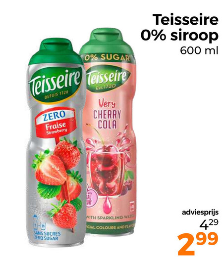 Teisseire   limonadesiroop folder aanbieding bij  Trekpleister - details