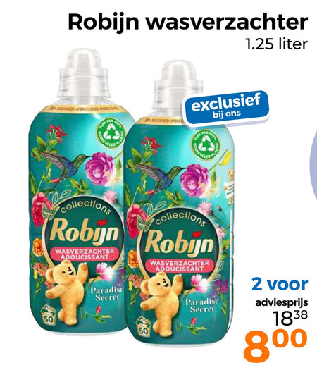 Robijn   wasverzachter folder aanbieding bij  Trekpleister - details