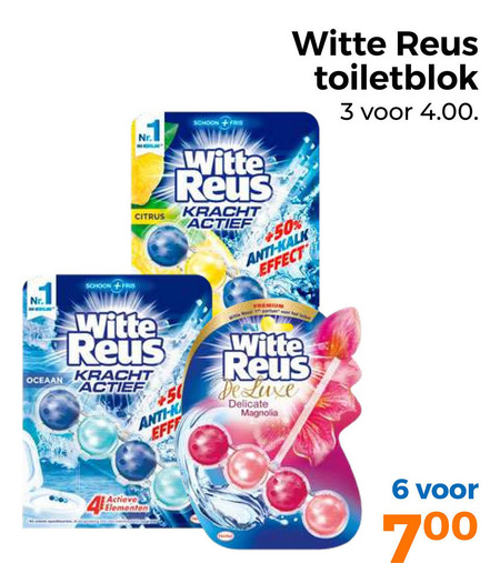 Witte Reus   toiletblok folder aanbieding bij  Trekpleister - details