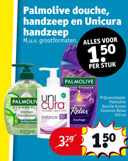 Unicura   handzeep, douchegel folder aanbieding bij  Kruidvat - details