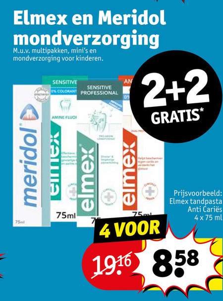 Elmex   tandpasta folder aanbieding bij  Kruidvat - details