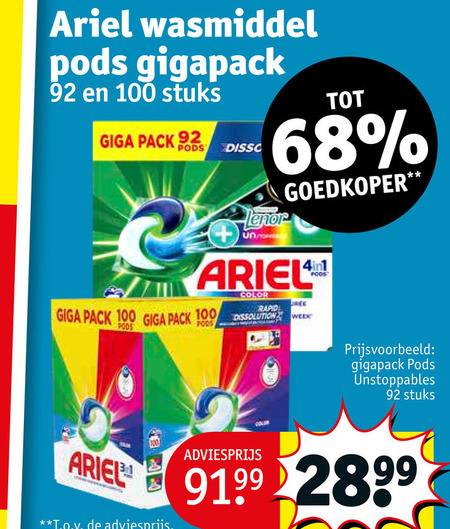 Ariel   wasmiddel folder aanbieding bij  Kruidvat - details