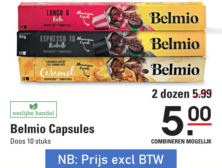 Belmio   koffiecups folder aanbieding bij  Sligro - details