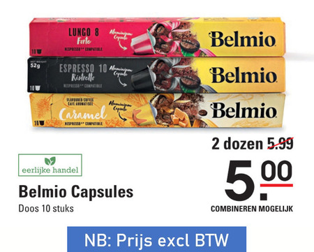 Belmio   koffiecups folder aanbieding bij  Sligro - details