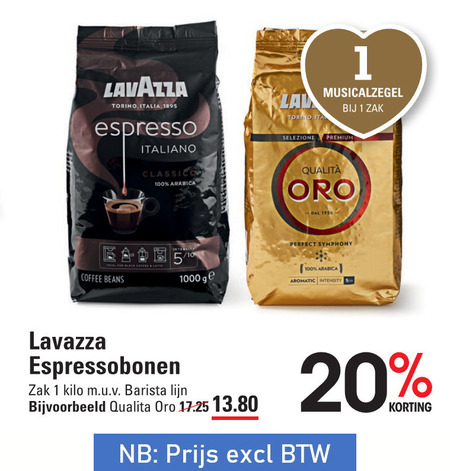 Lavazza   koffiebonen folder aanbieding bij  Sligro - details