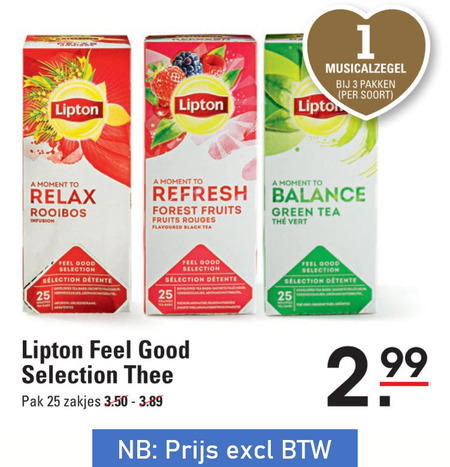 Lipton   thee folder aanbieding bij  Sligro - details