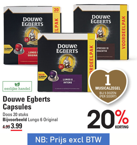 Douwe Egberts   koffiecups folder aanbieding bij  Sligro - details