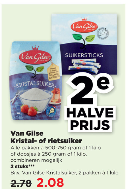 Van Gilse   rietsuiker, suiker folder aanbieding bij  Plus - details