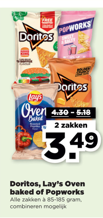 Doritos   zoutje, chips folder aanbieding bij  Plus - details