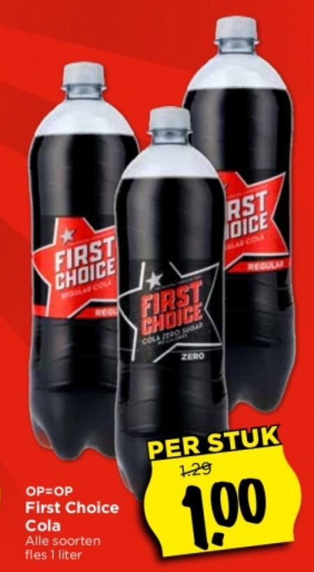 First Choice   cola folder aanbieding bij  Vomar - details