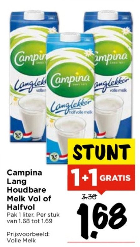 Campina   melk folder aanbieding bij  Vomar - details