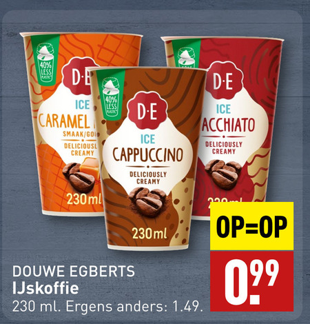 Douwe Egberts   ijskoffie folder aanbieding bij  Aldi - details