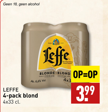 Leffe   blikje bier folder aanbieding bij  Aldi - details