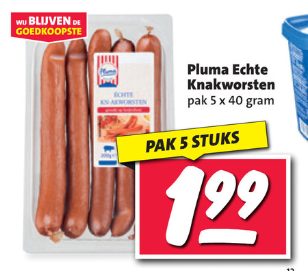 Pluma   knakworst folder aanbieding bij  Nettorama - details