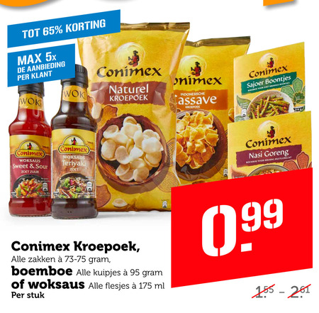 Conimex   woksaus, boemboe folder aanbieding bij  Coop - details