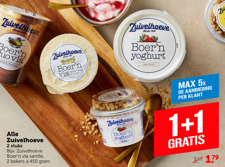 Zuivelhoeve   vruchtenyoghurt folder aanbieding bij  Coop - details