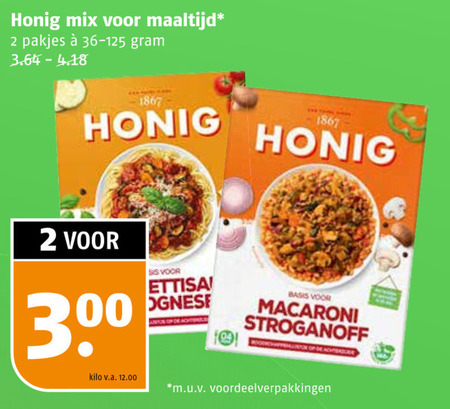 Honig   maaltijdmix folder aanbieding bij  Poiesz - details