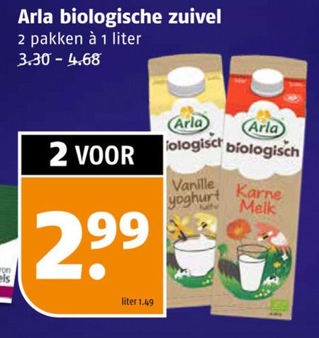 Arla   karnemelk, melk folder aanbieding bij  Poiesz - details