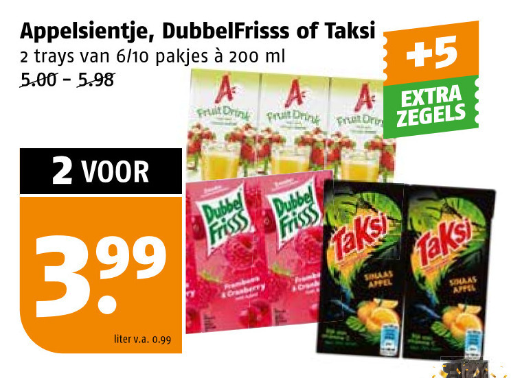 Taksi   fruitdrank folder aanbieding bij  Poiesz - details