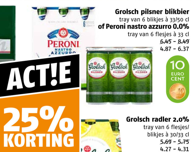 Grolsch   blikje bier folder aanbieding bij  Poiesz - details