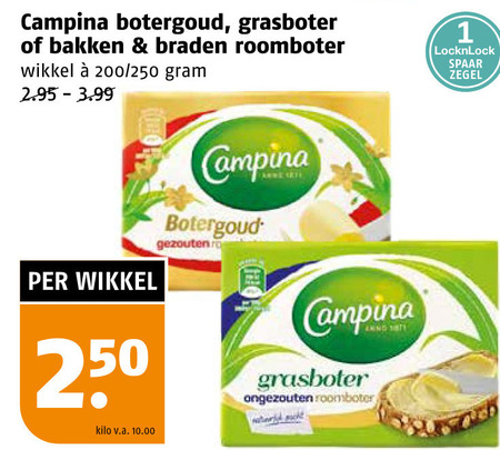 Campina   roomboter folder aanbieding bij  Poiesz - details