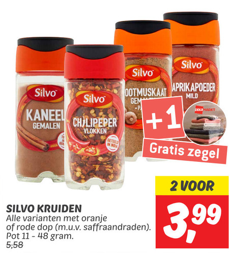 Silvo   kruiden folder aanbieding bij  Dekamarkt - details