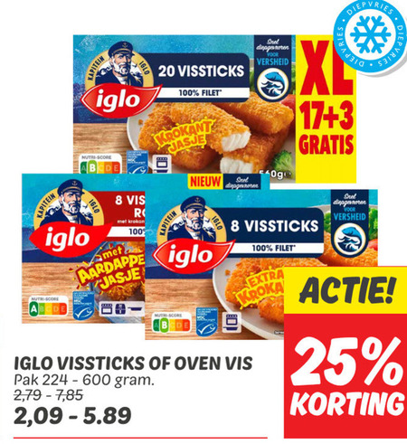 Iglo   vissticks folder aanbieding bij  Dekamarkt - details