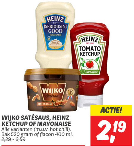 Heinz   mayonaise, satesaus folder aanbieding bij  Dekamarkt - details