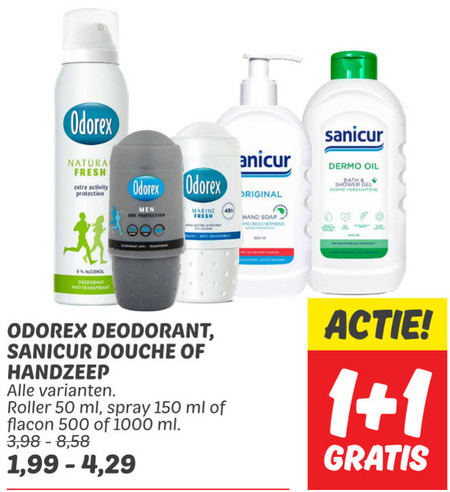 Sanicur   deodorant, douchegel folder aanbieding bij  Dekamarkt - details