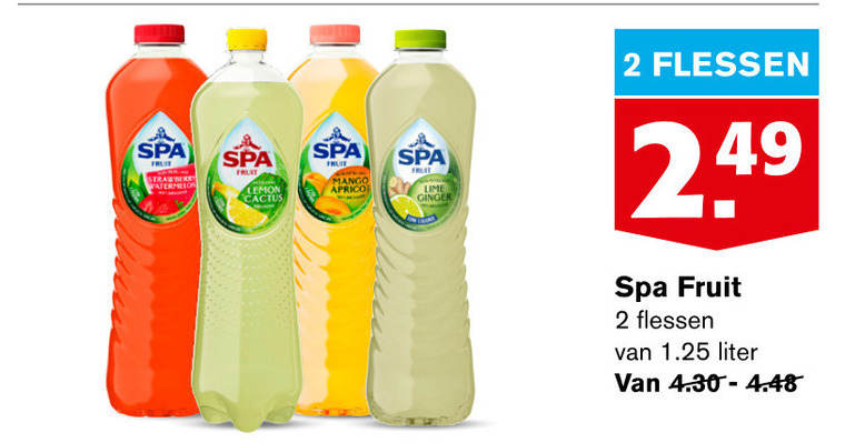 Spa en Fruit   fruitdrank folder aanbieding bij  Hoogvliet - details