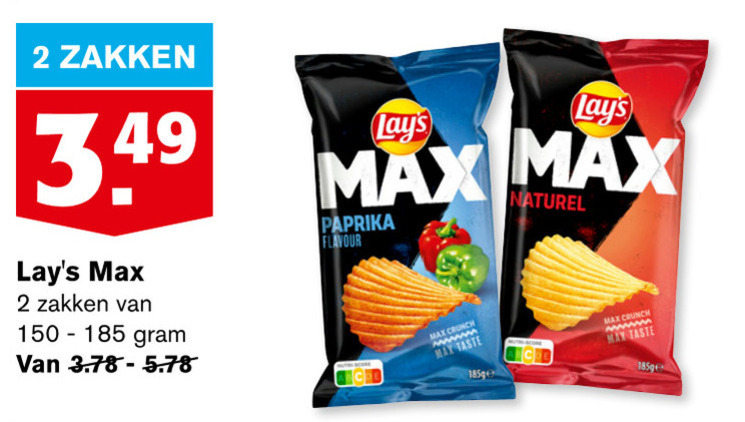 Lays   chips folder aanbieding bij  Hoogvliet - details