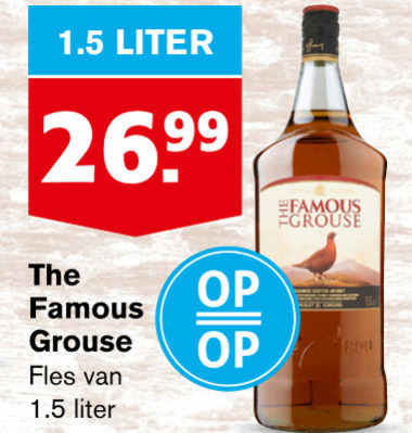 Famous Grouse   whisky folder aanbieding bij  Hoogvliet - details