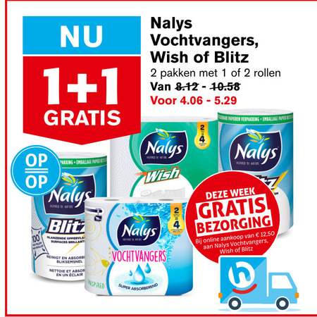 Nalys   keukenpapier folder aanbieding bij  Hoogvliet - details