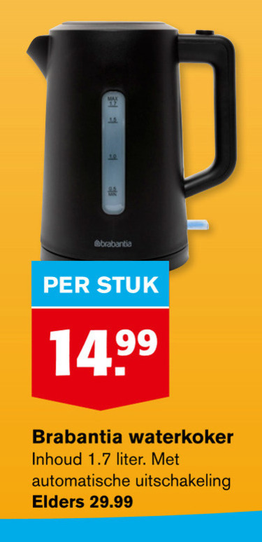 Brabantia   waterkoker folder aanbieding bij  Hoogvliet - details