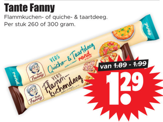 Tante Fanny   vers deeg folder aanbieding bij  Dirk - details