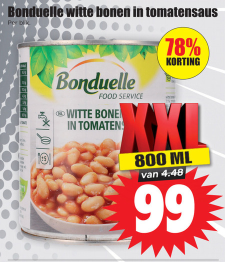 Bonduelle   bonen folder aanbieding bij  Dirk - details