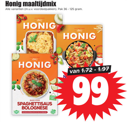 Honig   maaltijdmix folder aanbieding bij  Dirk - details