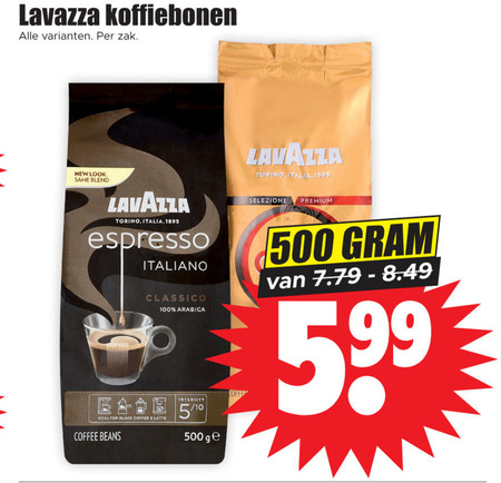 Lavazza   koffiebonen folder aanbieding bij  Dirk - details